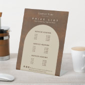 素朴ヴィンテージ自然トーン価格表 台座サイン (インサイチュ)