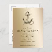 素朴ヴィンテージ航海のいかり 案内ポストカード (正面/裏面)