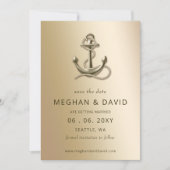 素朴ヴィンテージ航海のいかり 案内状 (正面)