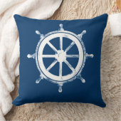 素朴ヴィンテージ船の車輪 クッション (ブランケット)