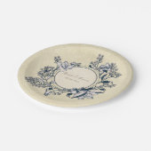 素朴ヴィンテージ花フローラ結婚ズ ペーパープレート (アングル)