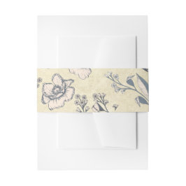 素朴ヴィンテージ花フローラ結婚ズ 招待状ベリーバンド