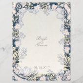 素朴ヴィンテージ花フローラ結婚メニュー メニュー (裏面)