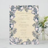 素朴ヴィンテージ花フローラ結婚メニュー メニュー (スタンド正面)