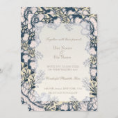 素朴ヴィンテージ花フローラ結婚式招待状 招待状 (正面/裏面)