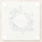 素朴ヴィンテージ花フローラ結婚応援 ガラスコースター (裏面)