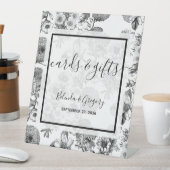 素朴ヴィンテージ花結婚式カード&ギフト 台座サイン (インサイチュ)