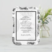 素朴ヴィンテージ花結婚式招待状 招待状 (スタンド正面)