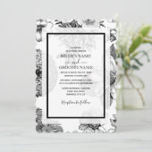 素朴ヴィンテージ花結婚式招待状 招待状 (スタンド正面)