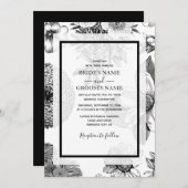 素朴ヴィンテージ花結婚式招待状 招待状 (正面/裏面)