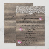 素朴ヴィンテージ蝶結婚式招待状 招待状 (正面/裏面)