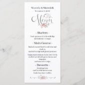 素朴ヴィンテージ野の花ボタニカル結婚ズ メニュー (正面)