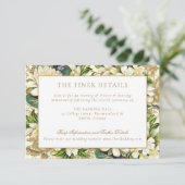素朴ヴィンテージ金ゴールドグ結婚レリー詳細 エンクロージャーカード (スタンド正面)