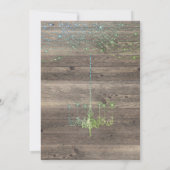 素朴ヴィンテージ青結婚蝶 招待状 (裏面)