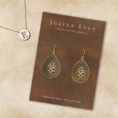 素朴ヴィンテージ音自然ジュエリーイヤリング表示 名刺