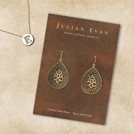 素朴ヴィンテージ音自然ジュエリーイヤリング表示 名刺