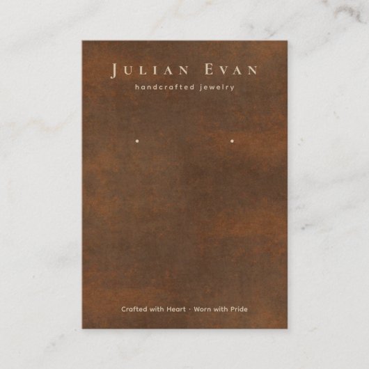 素朴ヴィンテージ音自然ジュエリーイヤリング表示 名刺 (正面)