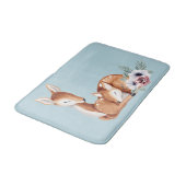 素朴ヴィンテージ鹿林フローラ バスマット (アングル)