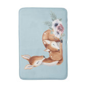 素朴ヴィンテージ鹿林フローラ バスマット (正面縦)