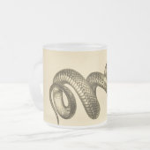 素朴ヴィンテージ黒蛇 フロストグラスマグカップ (正面左)