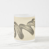 素朴ヴィンテージ黒蛇 フロストグラスマグカップ (中央)