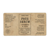 素朴ヴィンテージ2 OZ 60mlコスメティックボトルラベル ラベル (正面)