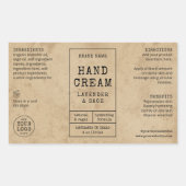 素朴ヴィンテージ4 OZ 120mlコスメティックボトルラベル 長方形シール (正面)