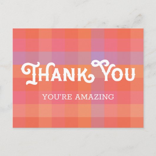 素朴ヴィンテージ |オレンジとピンクのプライド ポストカード (正面)