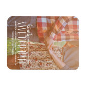 素朴ヴィンテージ |写真の日付の保存 マグネット (横)