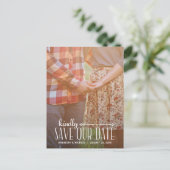 素朴ヴィンテージ |写真の日付の保存 案内ポストカード (スタンド正面)