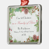 素朴三里塚の生まれたばかりの家族 メタルオーナメント (左)