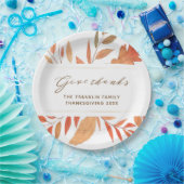 素朴与え感謝してい紅葉 ペーパープレート (パーティー)