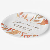 素朴与え感謝してい紅葉 ペーパープレート (アングル)