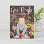 素朴与え感謝していThanksgiving写真 シーズンカード (スタンド正面)