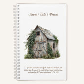 素朴中パーソナライズされた型緩和曲線 ノートブック (正面)