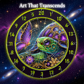 素朴亀と蝶のコズミックアート ダーツボード