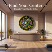 素朴亀と蝶のコズミックアート ダーツボード