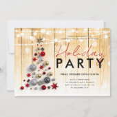 素朴企業のクリスマスの祭日 招待状 (正面)