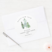 素朴企業の冬のエレガント林 ラウンドシール (封筒)