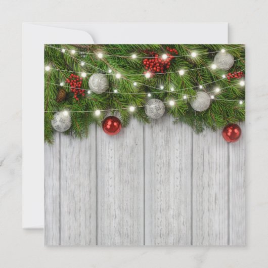 素朴企業の冬のパーティー 招待状 (裏面)