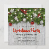 素朴企業の冬のパーティー 招待状 (正面)