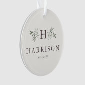 素朴休日モノグラム写真オーナメント オーナメント (正面)