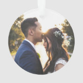 素朴休日モノグラム写真オーナメント オーナメント (裏面)