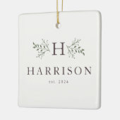 素朴休日モノグラム新着写真オーナメント セラミックオーナメント (左)