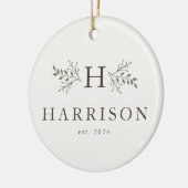 素朴休日モノグラム新着写真オーナメント セラミックオーナメント (左)