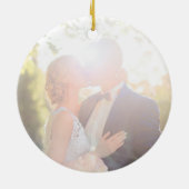 素朴休日モノグラム新着写真オーナメント セラミックオーナメント (裏面)