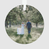 素朴休日モノグラム海軍フォトオーナメント オーナメント (裏面)