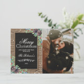 素朴伝統的クリスマス写真 シーズンカード (スタンド正面)
