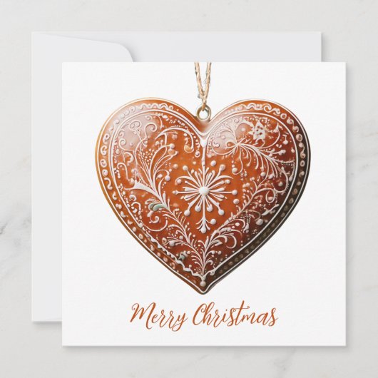 素朴伝統的クリスマス飾Cookie  シーズンカード (正面)