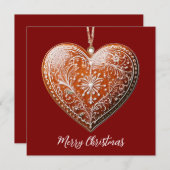 素朴伝統的クリスマス飾Cookie  シーズンカード (正面/裏面)